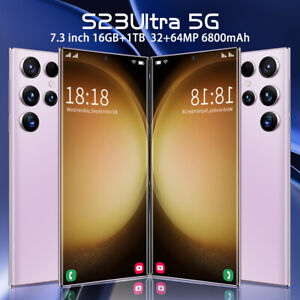 S23 Ultra 4/5G Smartphone Android Dual Card Unlock 7.3 inch 16GB+1TB Hot New