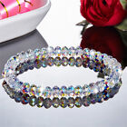 Fashion Crystal Beaded Lucky Bracelet Elastic Bangle Women Wedding Jewelry Gifts