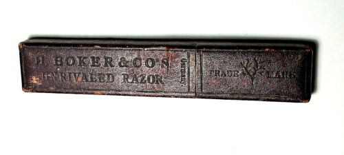 Antique Straight Razor H Booker And Company Unrivaled Razor-Germany Box Only