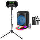 Technical Pro LIT8 Portable Bluetooth Karaoke Machine System w LED+Tablet Stand