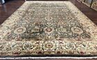 Indo Mahal Rug 10x14 Large Hand Knotted Traditional Carpet, Floral Allover
