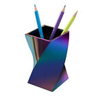 Stylish Aurora Wave Pen Holder, Pencil Cup Desktop Organizer, Rainbow Surface