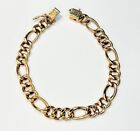 Men's 14k Yellow Gold Semi Solid 8 MM Chain Bracelet 8