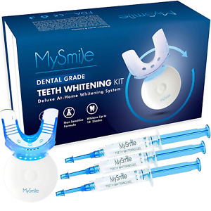 MySmile Teeth Whitening Gel Kit Teeth Whitener with LED Light Tray Non-Sensitive