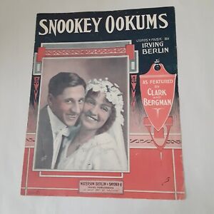 New ListingVintage sheet music Snookey Ookums Irving Berlin 1913