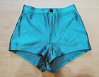 American Apparel Green Disco Shorts Hotpants - Size XS - Shiny Lycra/Spandex