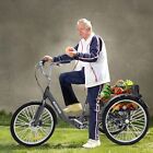 Foldable Adult Tricycle 24'' Folding Tricycle 7-Speed 3 Wheel Bikes US Stock