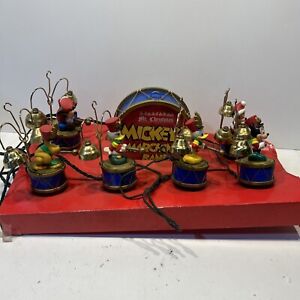 Vintage Mr Christmas Mickey’s Marching Band Holiday Musical Bell Ornaments
