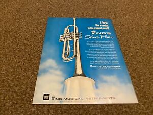New ListingFRAMED ADVERT 11X8 KING INSTRUMENTS SILVER FLAIR TRUMPETS