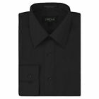 Men's Button Up Formal Dress Shirt Long Sleeve Solid Color Regular Fit