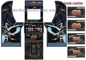 Arcade1Up Star Wars Side Art Arcade Cabinet Kit Artwork Graphics Decals Print