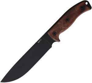 Ontario RAT-7 Adventurer Brown Wood Stainless Fixed Blade Knife 8651TC