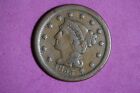 Estate Find 1855 - Braided Hair Large Cent!! #K42113