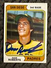 New Listing1974 Topps DAVE ROBERTS Autographed Baseball Card #309 PADRES