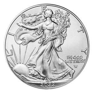2022 American 1 oz Silver Eagle $1 Coin 999 Fine Silver BU -