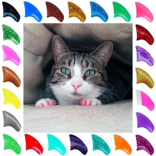 Soft Purrdy Paws Nail Caps for Cat Claws Grooming ~ 6 month supply XTRA ADHESIVE