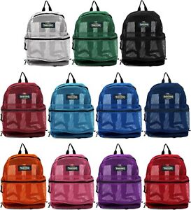 17-inch NEW See-Through Mesh Backpack/Book Bag/School /Hike /Travel Backpack