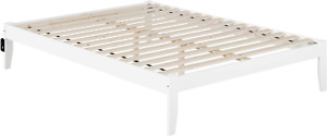 New ListingColorado Queen Size Platform Bed with Charging Station in White