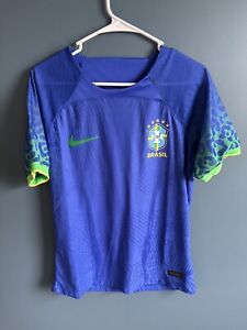 Size M-2022/23 Nike Brazil Away Jersey-Qatar World Cup Jersey-Blue and Green