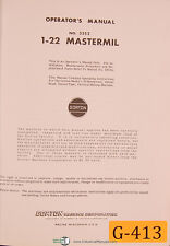 Gorton 1-22, 3353 Mastermil Milling, Operations Manual