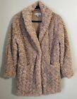 Philosophy Small Faux Fur Teddy Jacket One Button Long Sleeve Lined
