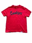 Cookies SF Red T-Shirt Size Large Spell Out Black