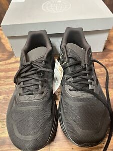 adidas DURAMO 10 Running Shoes GW8342 Solid Core Black Men's Size 8 Wide NEW