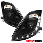 Fits 2006-2009 350Z Z33 Fairlady Black LED Strip HID Projector Headlights 06-09