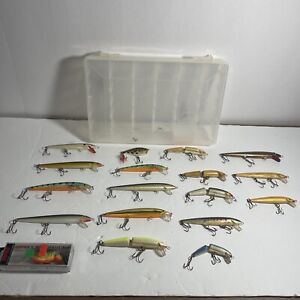 18 Rapala Original Floating, Jointed Minnow & More Fishing Lures Assorted Lot