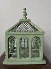 VINTAGE Decorative BIRD CAGE in Metal & Wood Size: 8.5L x 7W x 12H in. SHIP FREE