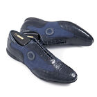 Zilli Navy Genuine Crocodile Sneakers with Woven Accents US 13 (Eu 46) Shoes