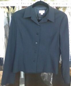BCBG Max Azria Women's Jacket Adult Size 6 Black Button Up Jacket Made in USA