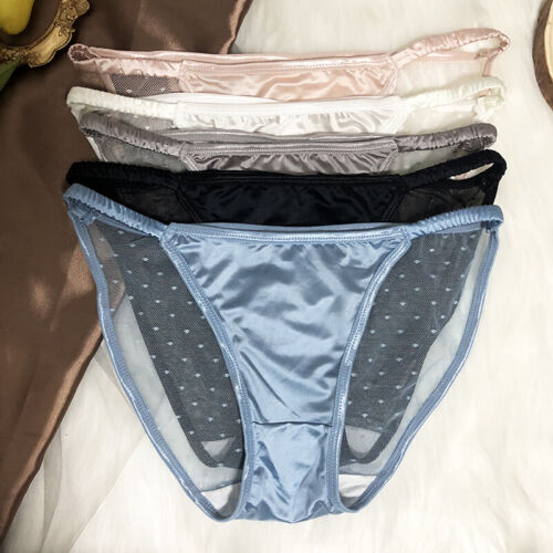 Lot 5 Packs Womens Sexy Panties Briefs Cheeky Sheer Back French Ladies Underwear