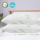 Shredded Memory Foam Fill Bamboo Fiber Bed Pillow Moldable Breathable Set of 2