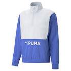 Puma Fit Woven HalfZip Training Jacket Mens Blue Casual Athletic Outerwear 52310