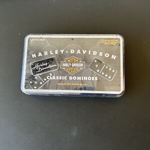 New ListingNOS Vintage Harley-Davidson Classic Dominoes Set In Metal Tin Container