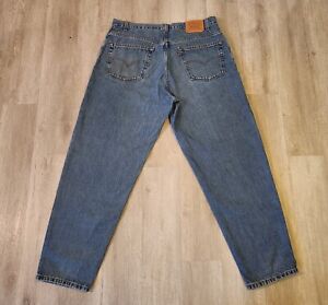 Vintage Levis 560 Jeans Men's 38x31 Blue Medium Wash Loose Fit Red Tab Y2K Baggy