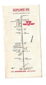 1964 Toronto Canada Bus Schedules & Route Map Rte 45