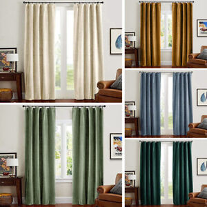1 Panel Velvet Thicken Blackout Window Curtains Thermal Drapes Rod Pocket