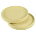 Ceramic Round Planter Saucer Flower Pot Drip Tray Coaster, 2 Pack Chartreuse 6