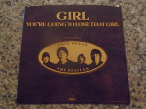 BEATLES Girl / You're Going To Lose That Girl  1977 45 Picture SLEEVE O ID:91408