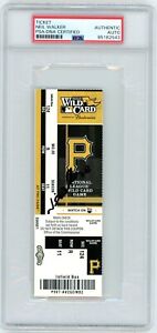 Neil Walker Signed Pirates Reds 2013 Wildcard Game Full Ticket Stub PNC Park PSA