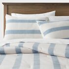 3pc Full/Queen Traditional Stripe Comforter & Sham Set Blue - Threshold