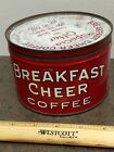 Vintage Breakfast Cheer One Pound Coffee Can Leetsdale Pa Excellent