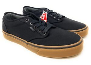 VANS Mens US Atwood Skateboarding Shoes (12 Oz Canvas) Black/Gum