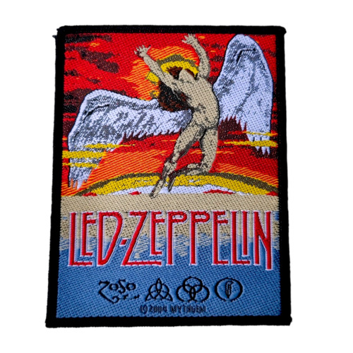 Vintage LED ZEPPELIN Swan Song Patch Woven Sew On 3 x 4 inch