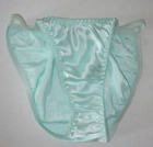 Vintage Mint Green Satin Shiny String Bikini Panties Size Women Small S