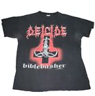 Vintage Deicide Bible Basher Shirt Rare Death Metal Blue Grape L  2000