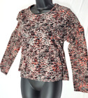COLDWATER CREEK Top Womens Medium Long Sleeve Lined Round Neck Blouse Shirt
