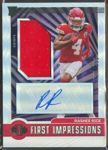 New Listing2023 Illusions Rashee Rice First Impressions Patch Auto RC /399 Chiefs (6k338)